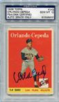 1958 Topps #343 Orlando Cepeda Autographed PSA/DNA Certified Gem Mint 10