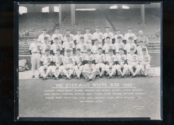 George Burke Original 1940 White Sox 8 x 10, Lyons, Appling etc...
