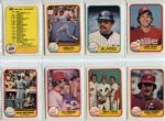 1981 Fleer Baseball Lot of 24 First Print Run Error/Variation Cards All Nrmt/Mt