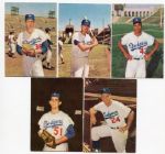 1960 Morrell Meats Los Angeles Dodgers Lot of 5 Different EX-EXMT