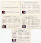 1960 Morrell Meats Los Angeles Dodgers Lot of 5 Different EX-EXMT