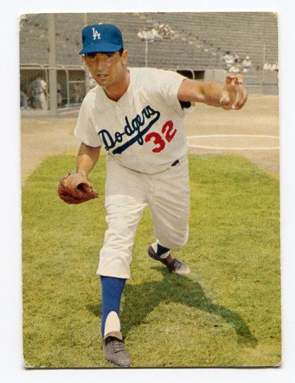 1961 Morrell Meats Sandy Koufax Los Angeles Dodgers VG