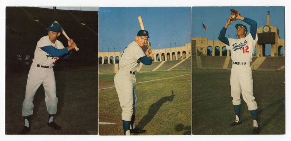 1961 Morrell Meats Los Angeles Dodgers Lot of 3 Different EXMT+/-