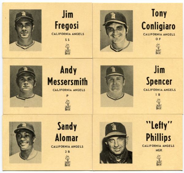 1971 Jack in The Box California Angels 10 Card Complete Set Nrmt