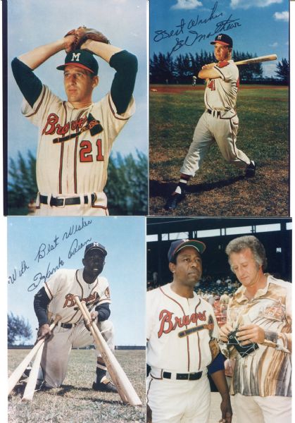 27 Color Photographs from 1950s Bill & Bob Braves Postcard Set