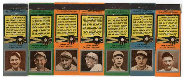 1934 Diamond Matchbook Silver Borders Lot of 7 Different