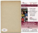 Johnny Mize Signed Exhibit Card JSA Authenticated