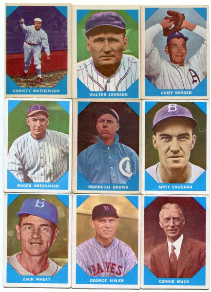 1960 Fleer Baseball Greats Partial Set of 44 Different