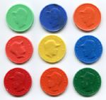 Armour Coin Lot of 9 Different Player/Color Combinations