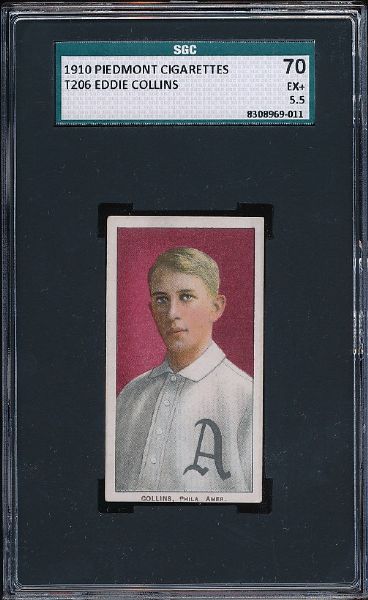 T206 Eddie Collins- Portrait- Piedmont 350 Series SGC 70