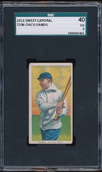 T206 Chic Gandil - Sweet Caporal 350-460 Subjects SGC 40