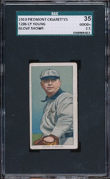 T206 Cy Young - Glove Showing - Piedmont 350 Subjects SGC 35