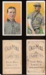 T206 (2) Frank Chance- Old Mill- Portrait & Ed Ruelbach Old Mill- wet sheet transfer