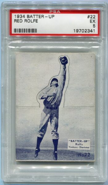 R318 Batter-Up #22 Red Rolfe PSA 4