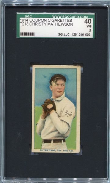 T213-2 Christy Mathewson SGC 40