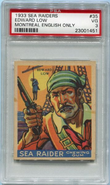 R124 Sea Raiders #35 Edward Low English Back PSA 3
