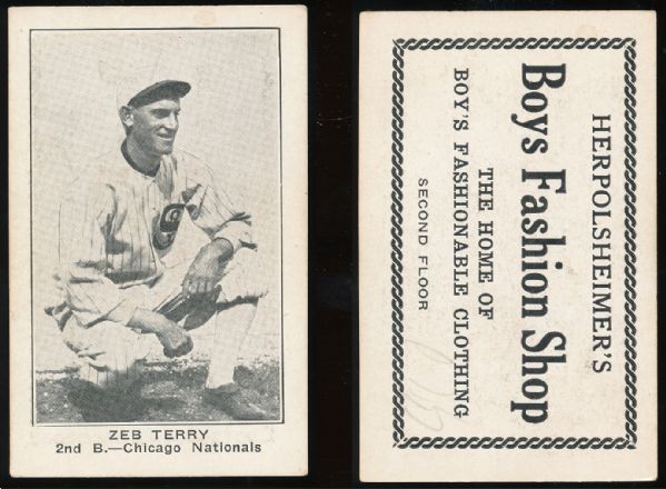 1921 E121/W575-1 Herpolsheimers Boys Fashion Shop- Zeb Terry