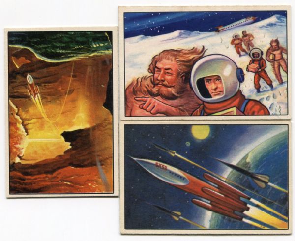 1951 Bowman Jets, Rockets and Spacemen Nicer 3 Card Lot