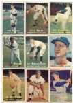 1957 Topps Baseball Partial Set of 215 Different With 85 Duplicates - 300 Cards Total!