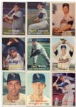 1957 Topps Baseball Partial Set of 215 Different With 85 Duplicates - 300 Cards Total!