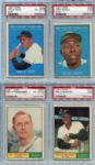 1961 Topps Baseball Lot of 94 Different Plus 4 Dupes Inc. Many Stars & High Numbers Exmt-Nrmt/Mt