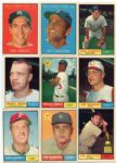 1961 Topps Baseball Lot of 94 Different Plus 4 Dupes Inc. Many Stars & High Numbers Exmt-Nrmt/Mt