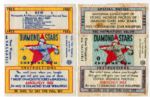 R327 National Chicle Diamond Stars Wrappers Lot of 2 One Blue, One Yellow