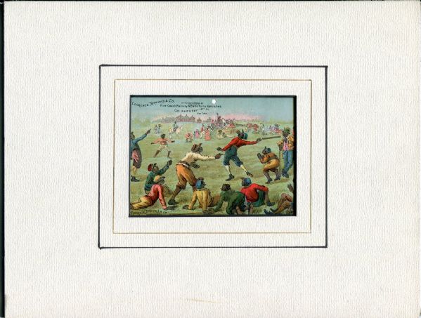 Baseball at Blackville Color Lithograph