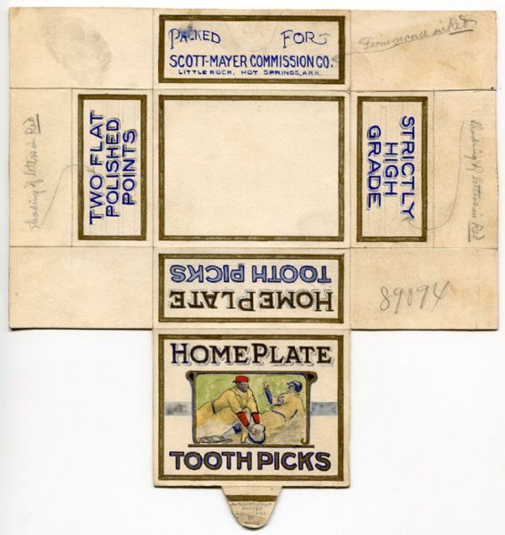 Home Plate Toothpicks Box Design Artwork 