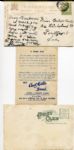 3 Item Baseball Related Postcards and Trade card