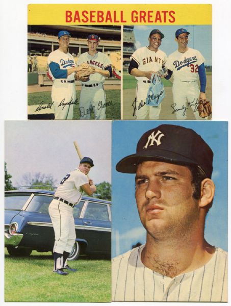 Postcard Lot of 3 Different Baseball 1960/70s