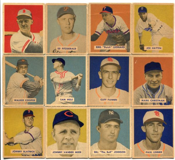 1949 Bowman Baseball Lot of 22 Different 