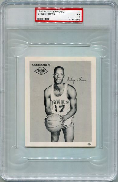 1959 Busch Bavarian Beer Sihugo Green SP PSA 5