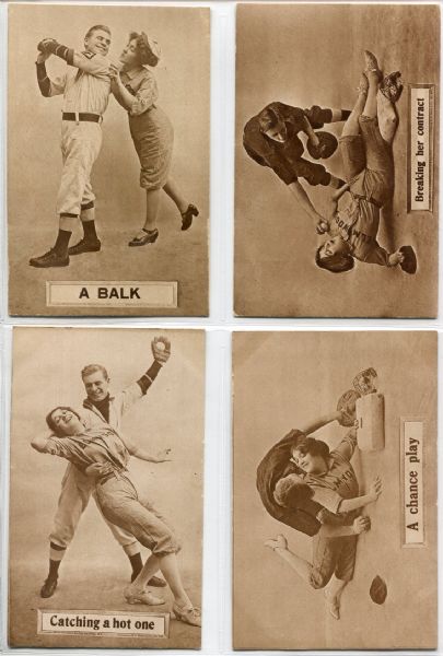 79 Different Baseball Comic Postcards Women in Baseball Uniforms