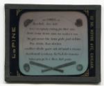 Magic Lantern Slide LaPine Chicago Illinois Baseball Song