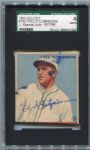 1933 Goudey #130 Fred Fitzsimmons Autographed SGC J. Spence Authentic