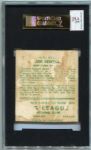 1933 Goudey #165 Joe Sewell Autographed SGC J. Spence Authentic