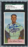 1954 Bowman #10 Carl Erskine Autographed SGC J. Spence AUTH