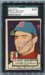 1952 Topps #186 Walt Masterson Autographed SGC J. Spence AUTH