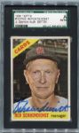 1966 Topps #76 Red Schoendienst Autographed SGC J. Spence Auth