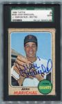 1968 Topps #205 Juan Marichal Autographed SGC J. Spence AUTH