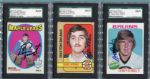 10 Card Topps Hockey 1954 to 1976 Lot All Autographed & Certified Inc HOFers