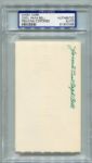 Cool Papa Bell Autographed 3 x 5 PSA/DNA Certified Authentic