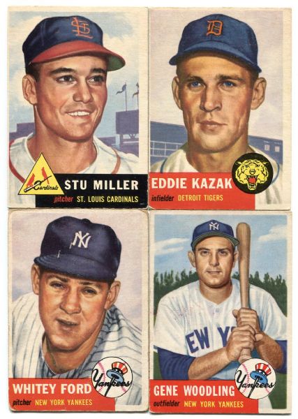 1953 Topps Baseball Lot of 4 