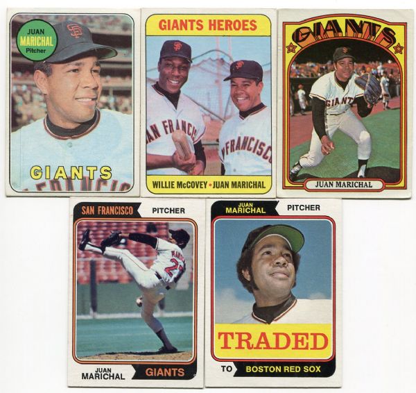 Juan Marichal 5 Card Lot 1969-1974