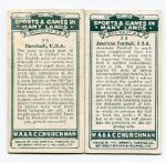 1929 Churchman Sports & Games In Many Lands #24 Football & #25 Baseball