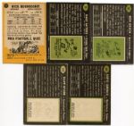 1967-69 Topps Football Lot of 5 Mostly HOFer