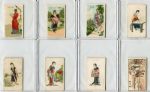Lot of 8 Pirate Back Cigarettes Cards With 3 Different Backs