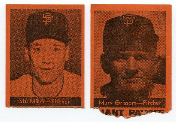 1958 San Francisco Call-Bulletin Giants Marv Grisson & Stu Miller