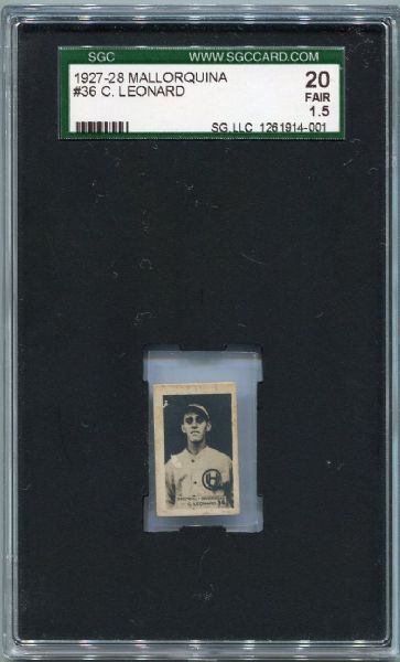 1926-27 Mallorquina #36 C. Leonard SGC 20